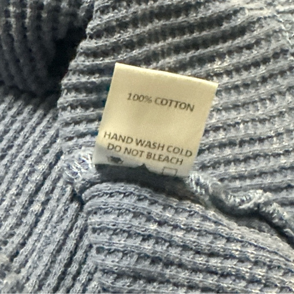 •Sold•  White Birch Acid Wash Waffle Knit Henley Tank Top - Picture 7 of 9
